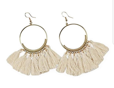 Tassel Hoop Earrings